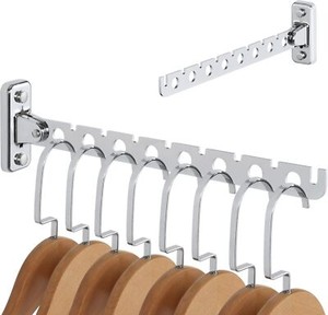 Alise Cloths Treillis de séchage mural monté, inoxydable 8-Holes(2 Pack), Chrome