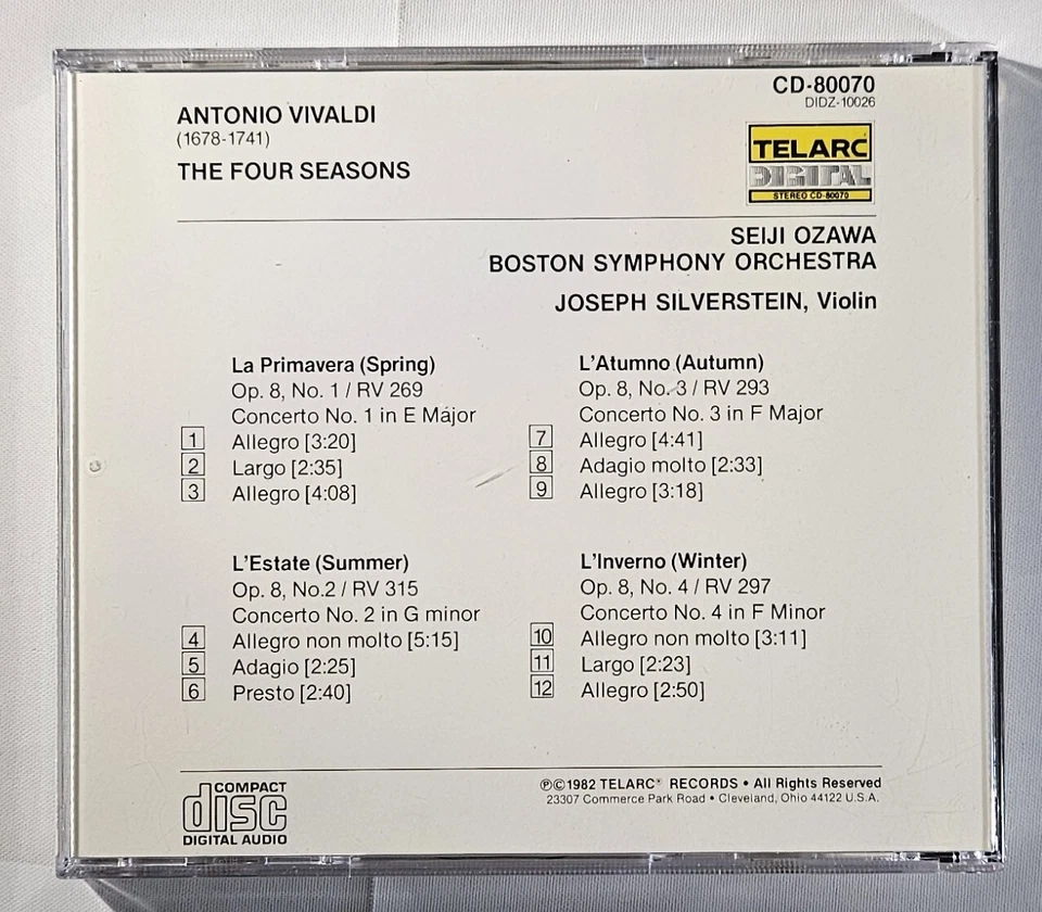 Seiji Ozawa - Vivaldi: The Four Seasons [1983 Reissue] [Used CD] Foto 4 de 4