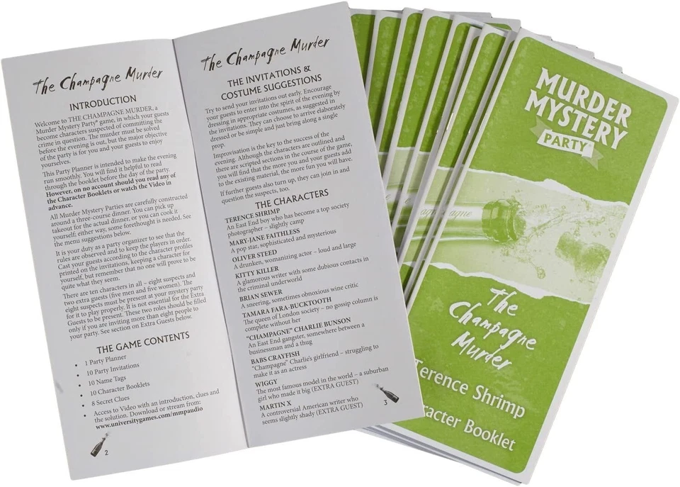 Murder Mystery Dinner Party Game - Champagne Murder - Image 4 of 4