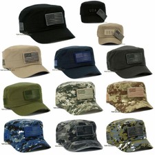 USA American Flag Hat Tactical Cadet Cap Flag Detachable Patch Baseball Cap