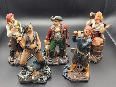 PIRATE BUCCANEER Resin Figurines IPM - GASPARILLA Ready!  GREAT Detail -Lot of 5