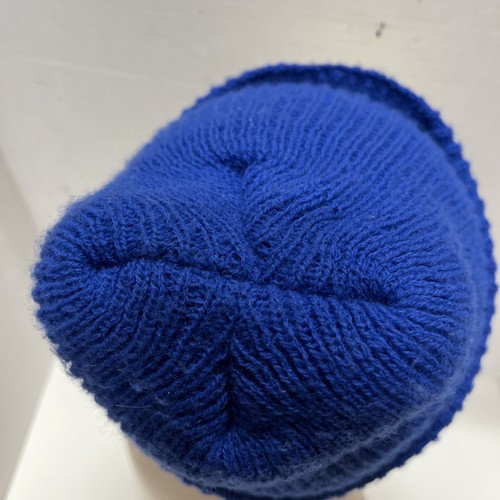 Vintage 70s 80s Cadillac Car Sales Knit Hat Beanie Blue - Picture 6 of 12