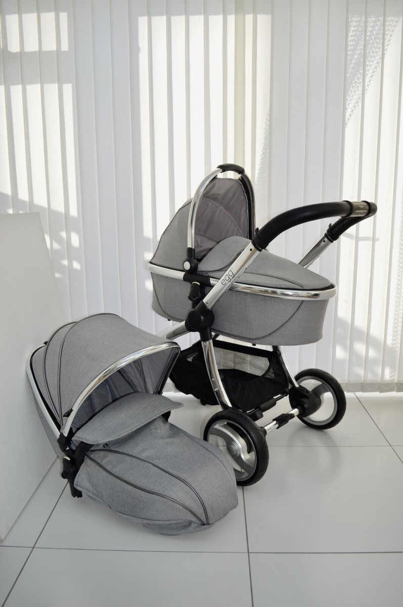 Infant Stroller Platinum Grey Egg Pram Grey Egg Pram Platinum Egg