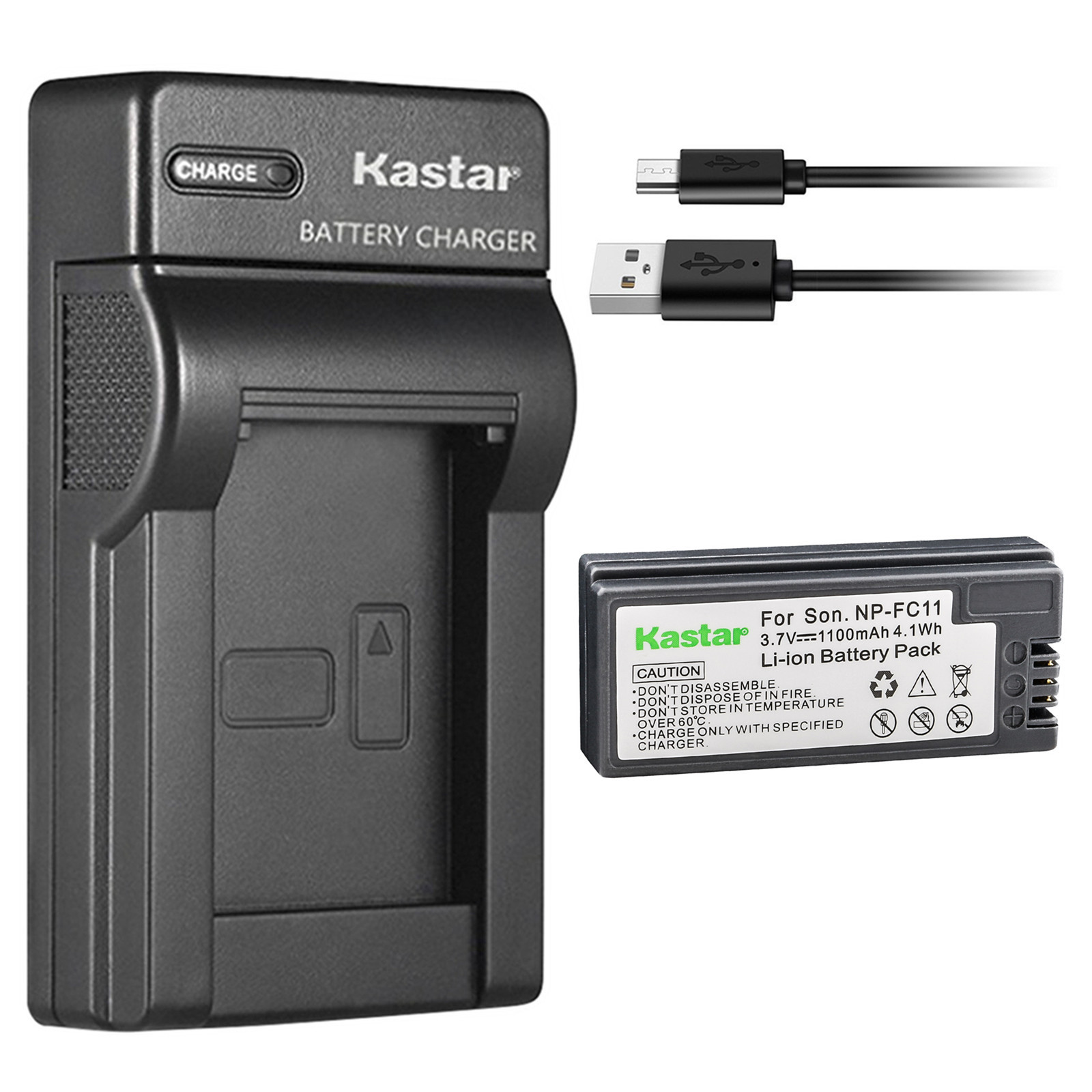 Kastar Battery Slim Charger for Sony NP-FC10 BC-VC10 & Sony 