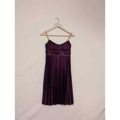 Jodi Christopher purple dress with gold chain straps women's size medium (A7)