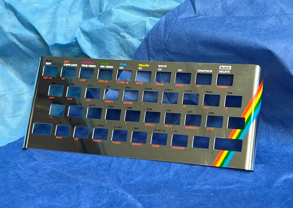 Sinclair ZX Spectrum 16K / 48K Keyboard Cover Faceplate Silver