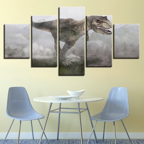 Jurassic Park Dinosaur Animals Canvas Prints Painting Wall Art Home Decor 5PCS - Picture 3 of 5