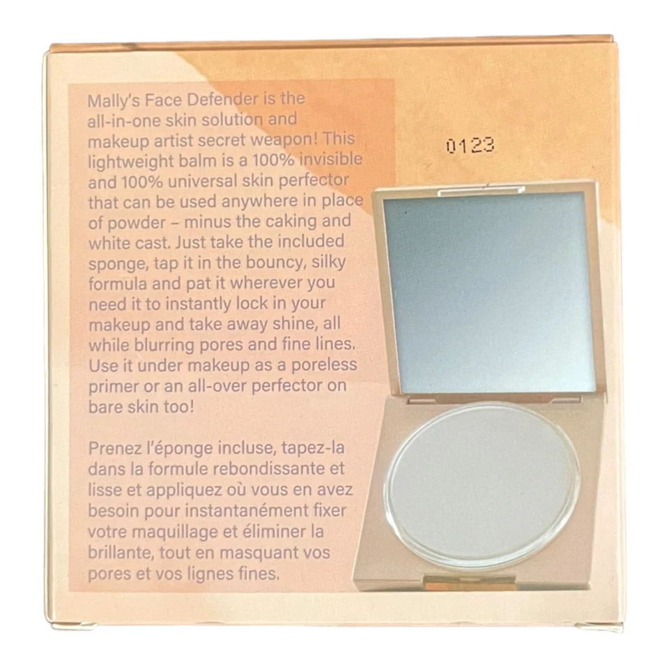 Mally XO Face Defender Matifiant .46 oz 13 g Full Size With Sponge Universal NIB - Image 4 of 4