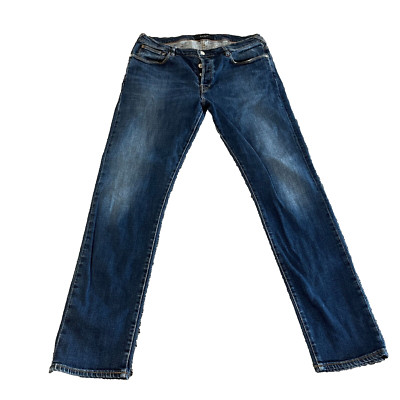 Herren Paul Smith Jeans Slim Tapered Fit Stretch Blau Waschung Button Fly W30 L30