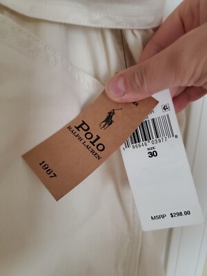 Polo Ralph Lauren Ivory elastic High waist Jogger Jeans, 30 | eBay