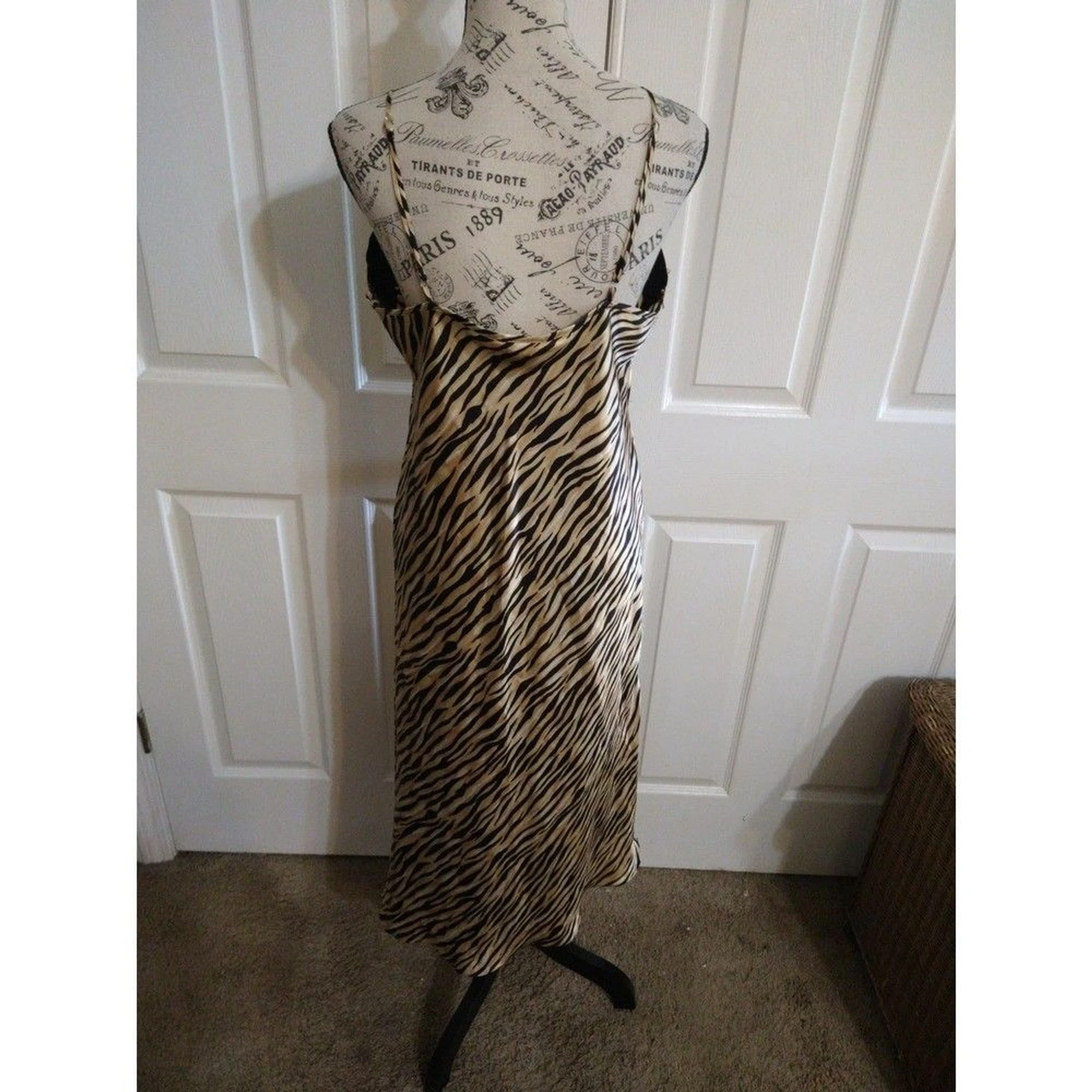 UNDERCOVER Abito maxi pigiama zebrato tesori segreti vintage Y2k