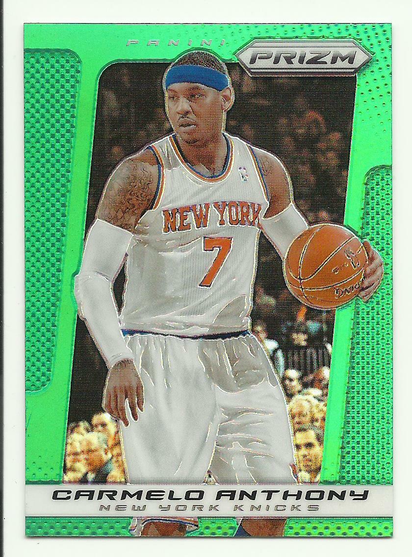 CARMELO ANTHONY 2013-14 Panini Prizm GREEN PRIZM - 2nd Year Prizm