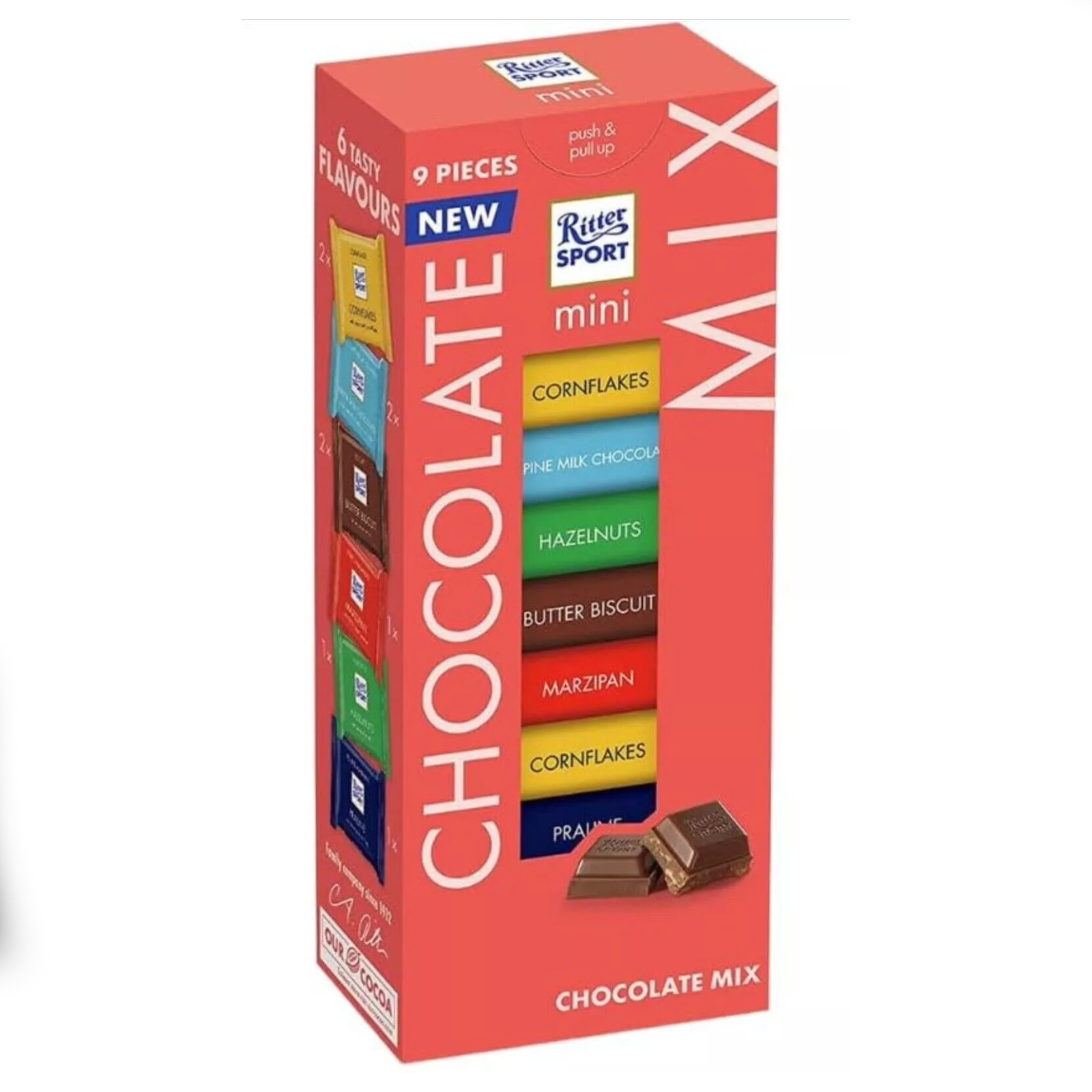 RITTER SPORT MIX confezione da 8 gusti squisiti confezione da 9 pezzi