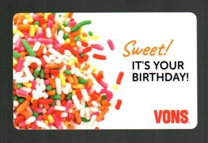 Vons Sweet ! It&Amp;#39;S Your Birthday 2018 Gift Card ( $0 ) | Ebay