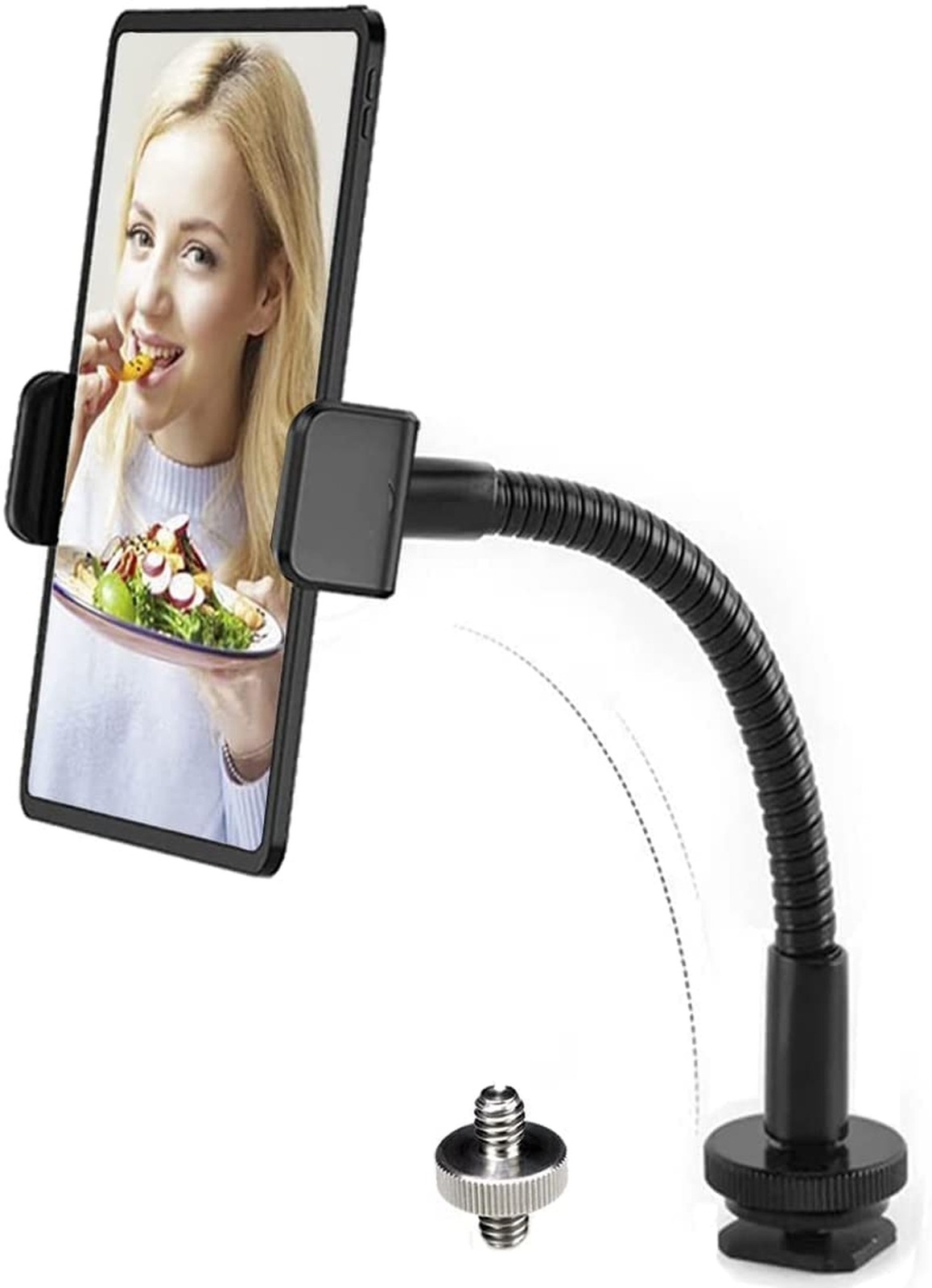 Universal Ring Light Phone Holder with Hot Shoe & 1/4 Thread Mount-image