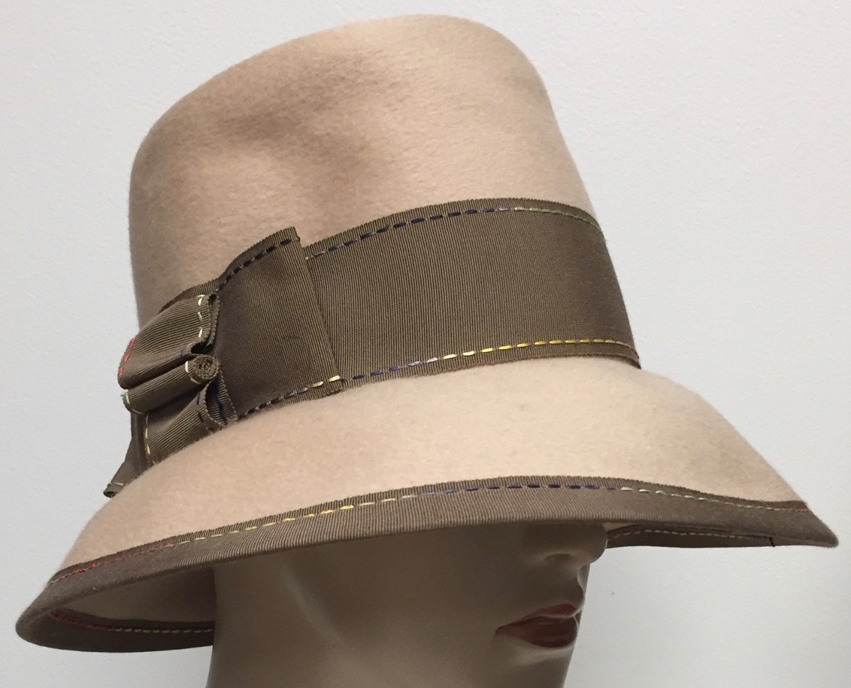 GIBBE HAT HENRY POLLAK BLUSH IVORY MELANGE BLEND FELT WOOL W  display picture 2