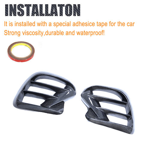 Fit For Benz W167 C167 GLE450 Sport Coupe Real Carbon Front Fins Air Vent Cover - Bild 9 von 15
