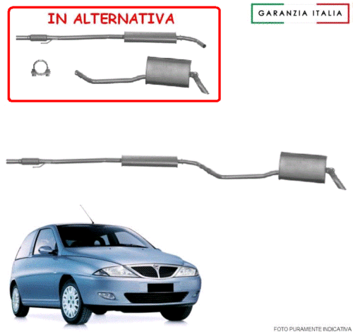 MARMITTA COMPLETA CENTRALE + TERMINALE LANCIA Y (840) 1.2 - Afbeelding 1 van 3