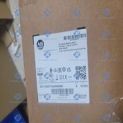 New AB PowerFlex 753 20F11ND077AA0NNNNN Ser. A 60HP VFD w/HIM