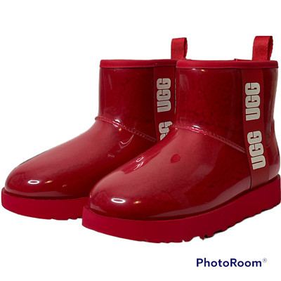 UGG Women s Classic Clear Mini Boots Red