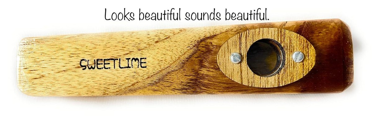 Sweet Lime Professional Wooden Kazoo by The Kazoo Guru (with 4