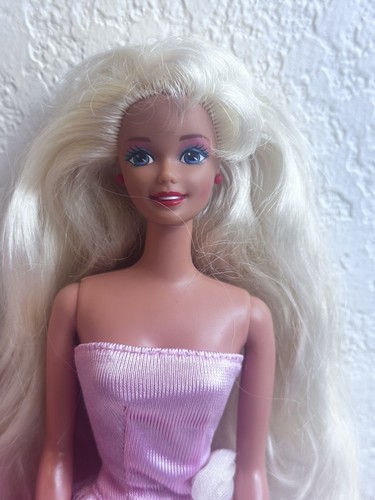 Lot of 2 Barbies Pink Dresses / Gowns Vintage 90s Blonde Hair Blue Eyes - Picture 3 of 8