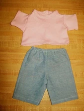 U PIK ANY COLORS-- KNIT TEE SHIRT +PANTS for 13" 14" CPK Cabbage Patch Kids