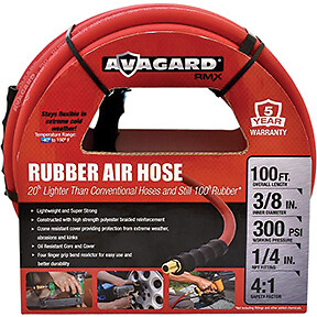 Avagard 3/8 Inch x 100 Feet Durable Rubber Air Hose Assembly