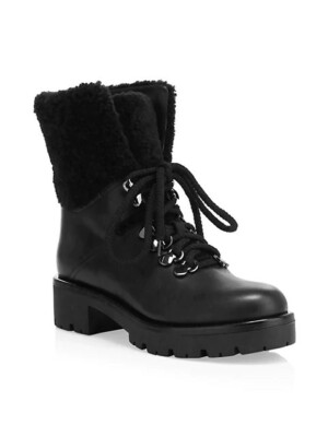 New! Aquatalia Jamie Hiking Boot Black 