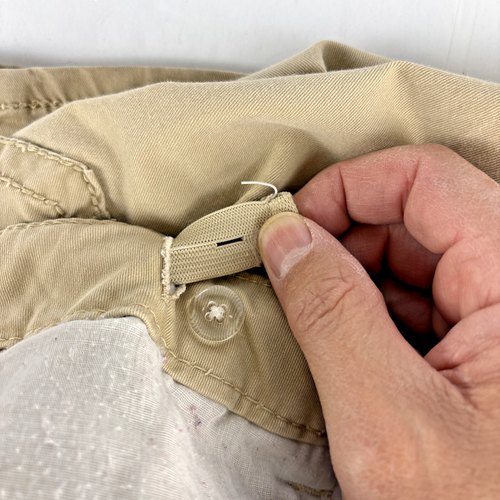 Cherokee Skinny Chino Pants 14 Khaki Adjustable Waist Flat Front - Picture 7 of 14