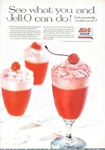 1955 Jell-O Vintage Print Ad See What You And Jell-O Can Do Delicious Flavors 
