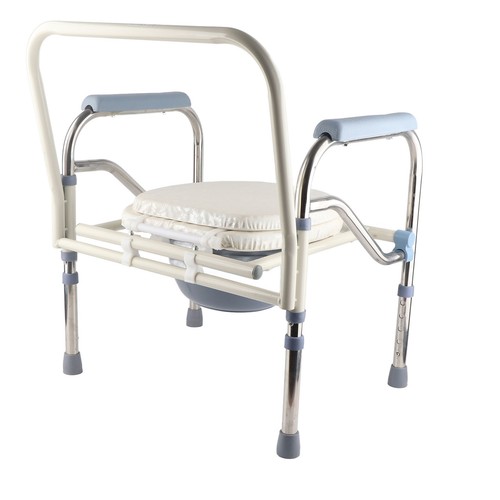 Bedside Commode Chair Adjustable Height Foldable Stainless Steel ...
