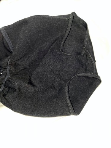 VTG 50s 60's Jantzen Black 12 Swimsuit 1 Piece Tie Belt Split Front Retro Deep V - Picture 18 of 20