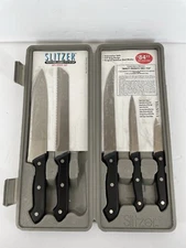 READ DESC SLITZER 5 Piece Professional German Cutlery Kitchen Knife Set in Case