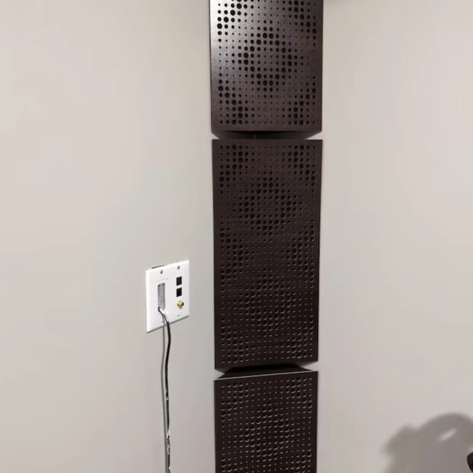 Paquete de 2 - Trampas de bajos acústicos de esquina difusa de absorción de sonido estrecha "REBAT" Foto 4 de 4