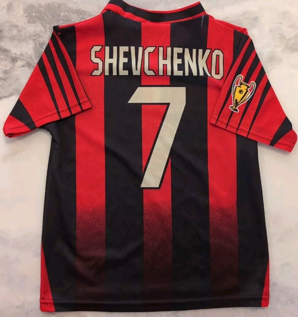 SHEVCHENKO 2004 2005 AC MILAN HOME XXS Gold Cup Shirt Jersey OPEL