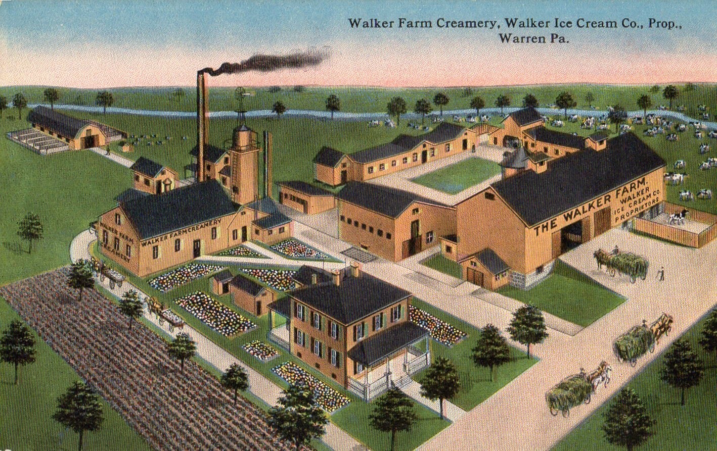 Walker Farm Creamery Walker Ice Cream Co in Warren PA OLD eBay