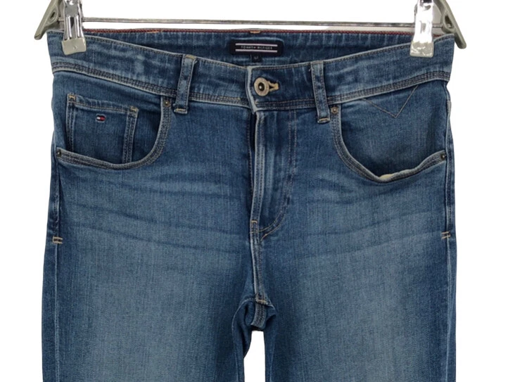 TOMMY HILFIGER Jeans Slim Dritti Per Ragazzi Taglia 164 - W28 L29 - Immagine 3 di 4
