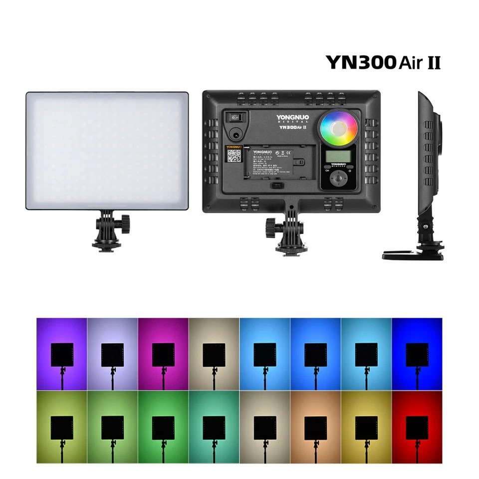 YONGNUO YN300AIR II RGB Cámara LED Luz de Video 3200K-5600K Luz de Video Bicolor Foto 2 de 4