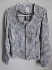 Joie Collis Tweed Jacket, Steel-porcelain, Size L, Msrp $298