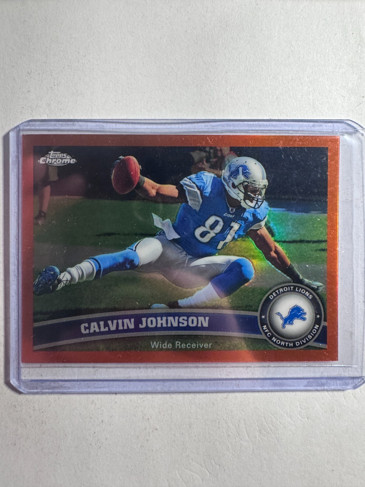 K319,093 - 2011 Topps Chrome Orange Refractors #8 Calvin Johnson