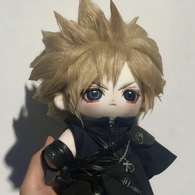 Cloud Strife Anime Final Fantasy FF14 Plush Doll Clothes Dress up Stuffed Toy
