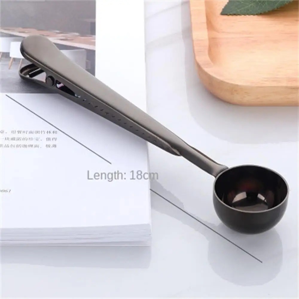 Stainless Steel Coffee Scoop with Clip