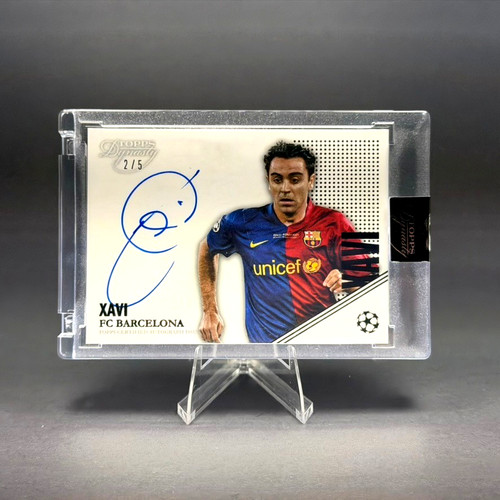 XAVI HERNANDEZ 2022-23 TOPPS DYNASTY UCL #A-X5 AUTO BLACK /5 BARCELONA