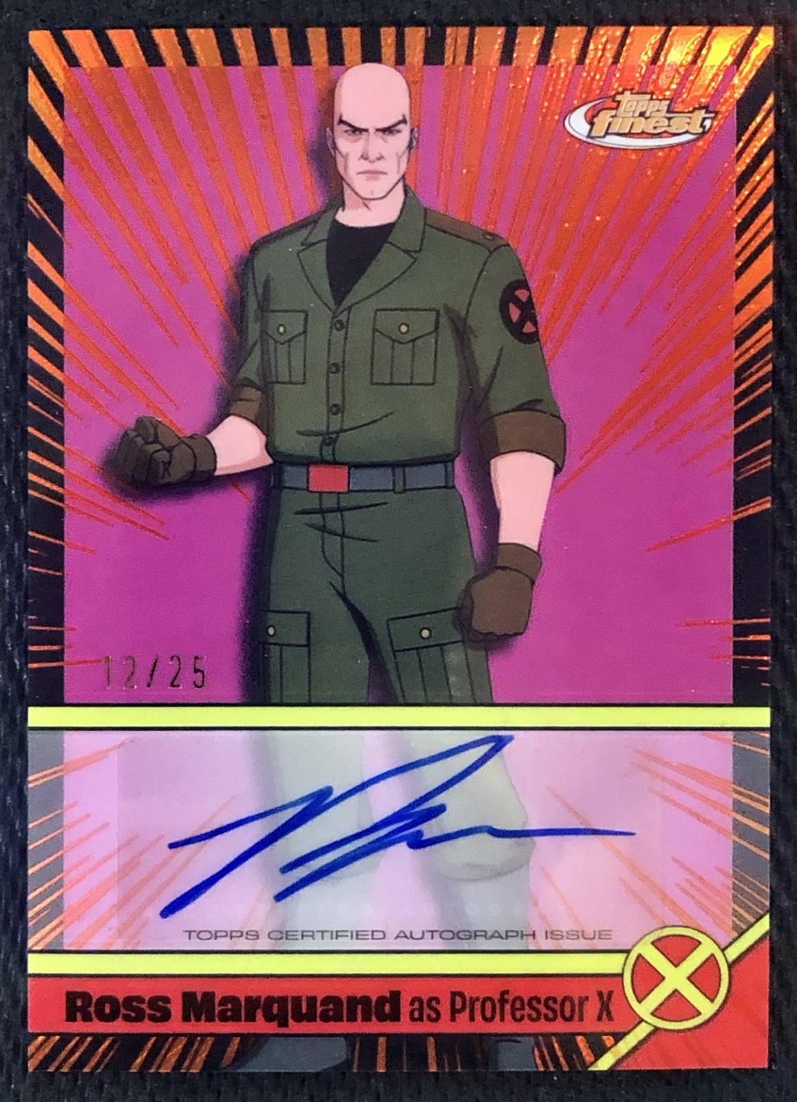 2025 Marvel X-MEN '97 Topps Finest 12/25 PROFESSOR X - ROSS MARQUAND Auto #VA-RM