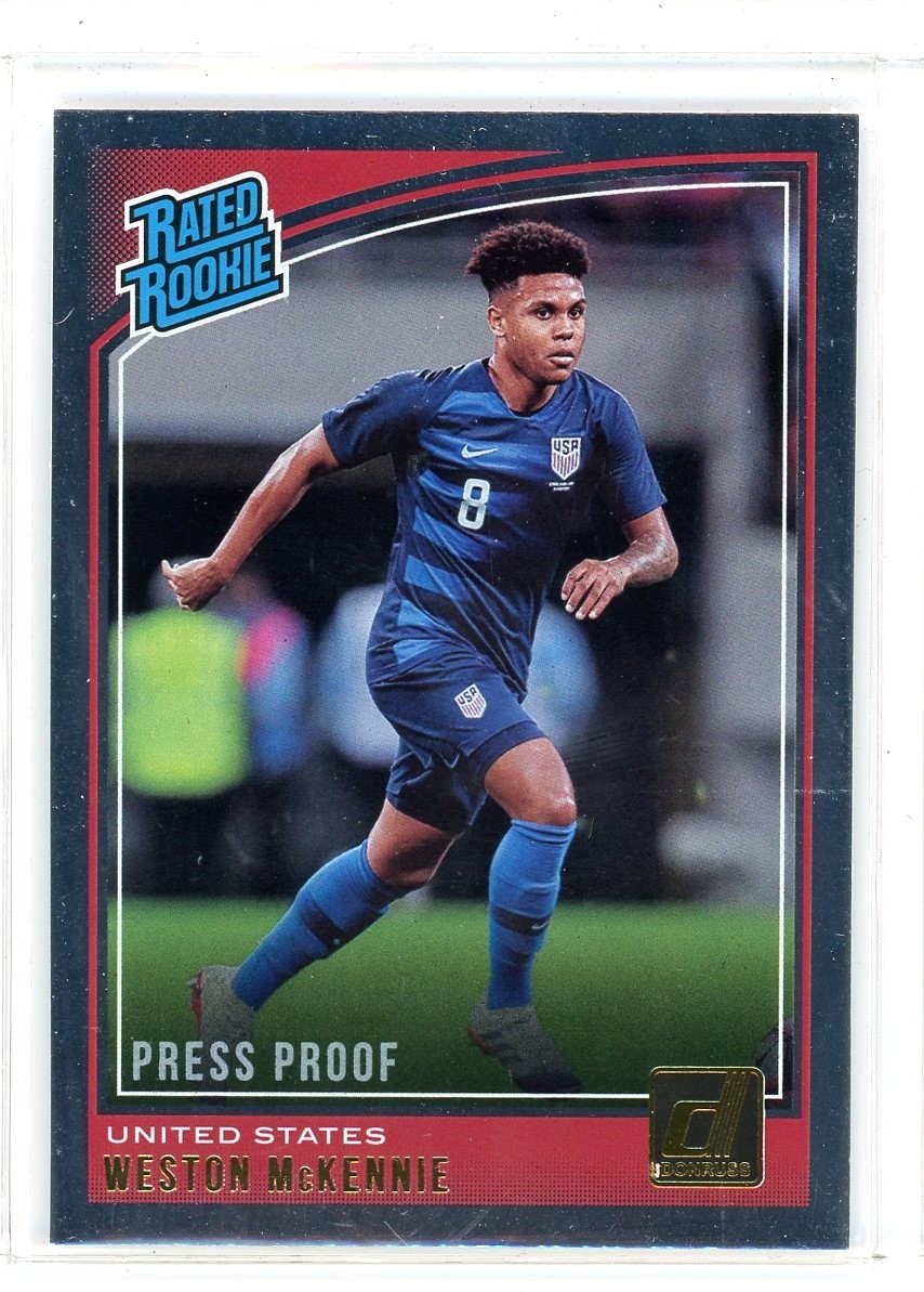 2018-19 Donruss #199 Weston McKennie RC Rookie Silver Press Proof (DC)