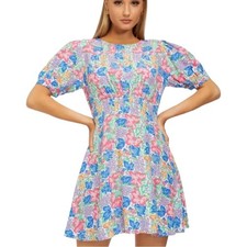 Faithfull the Brand Pastel Floral Fit and Flare Mini Dress 4