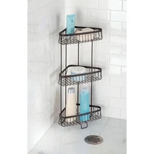 Metal Wire Shower Caddy 3-Tier Corner Bath Organizer Rust Resistant Storage