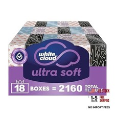 Ultra Soft 3-Ply Facial Tissue, 18 Box Multipack, 120 2160 Count Pack of 18
