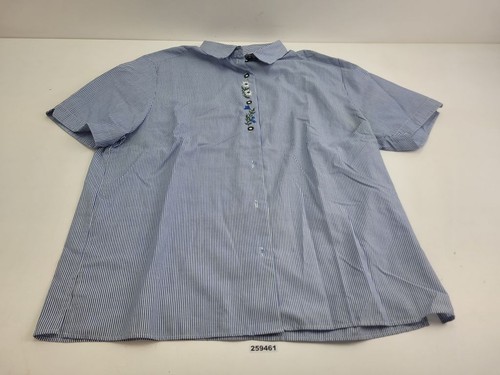 Men's shirt costume Oktoberfest edelweiss flowers embroidery G:44/46/L #259461